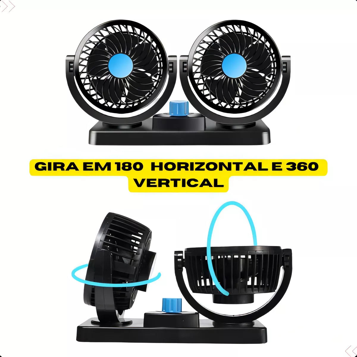 COMPRE 1 LEVE 2 Ventilador Duplo para Carros - AirDuo®️